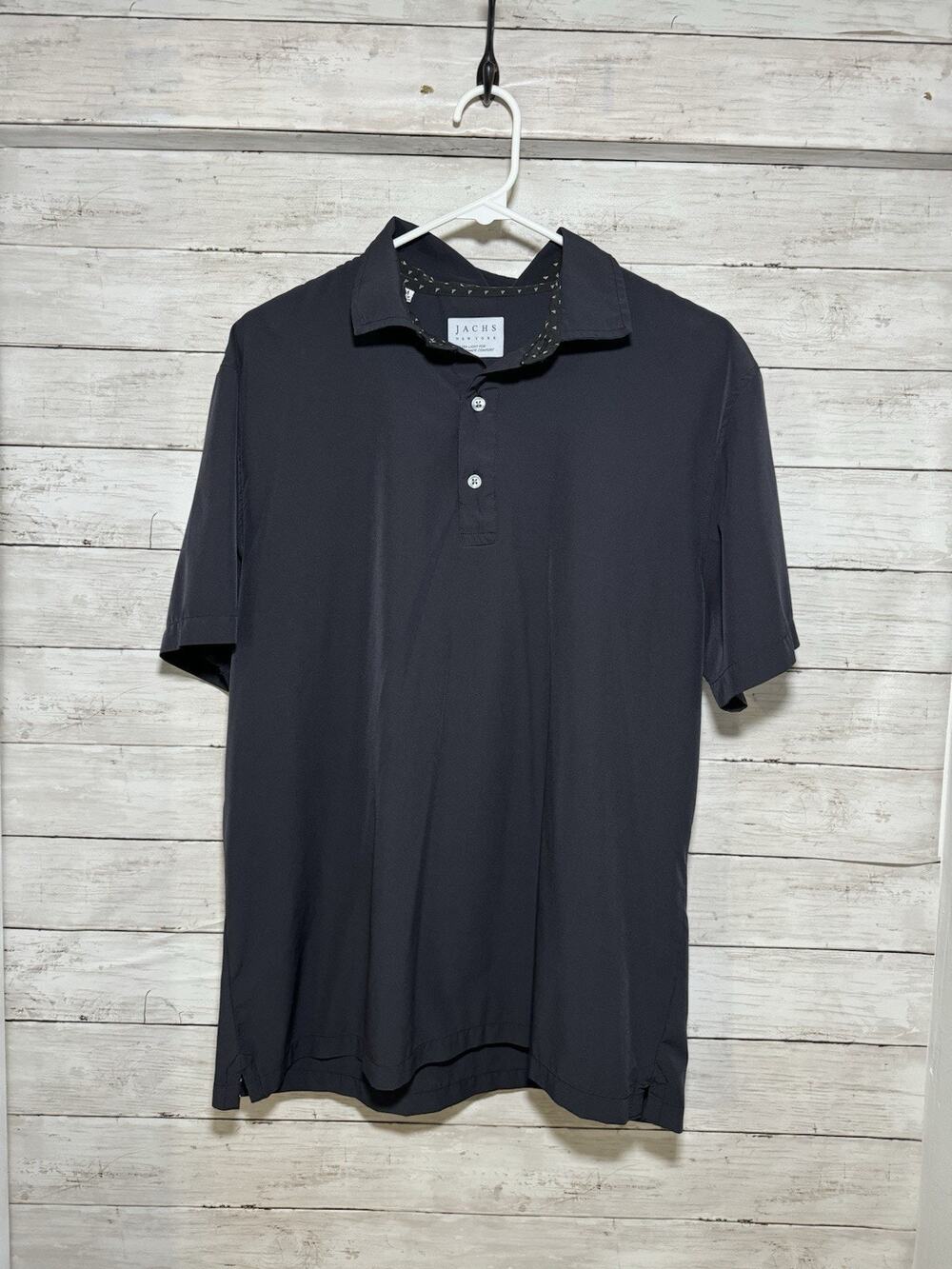 Jacks New York Ultra Light Comfort Men’s Black Polo Golf Shirt Size M EUC
